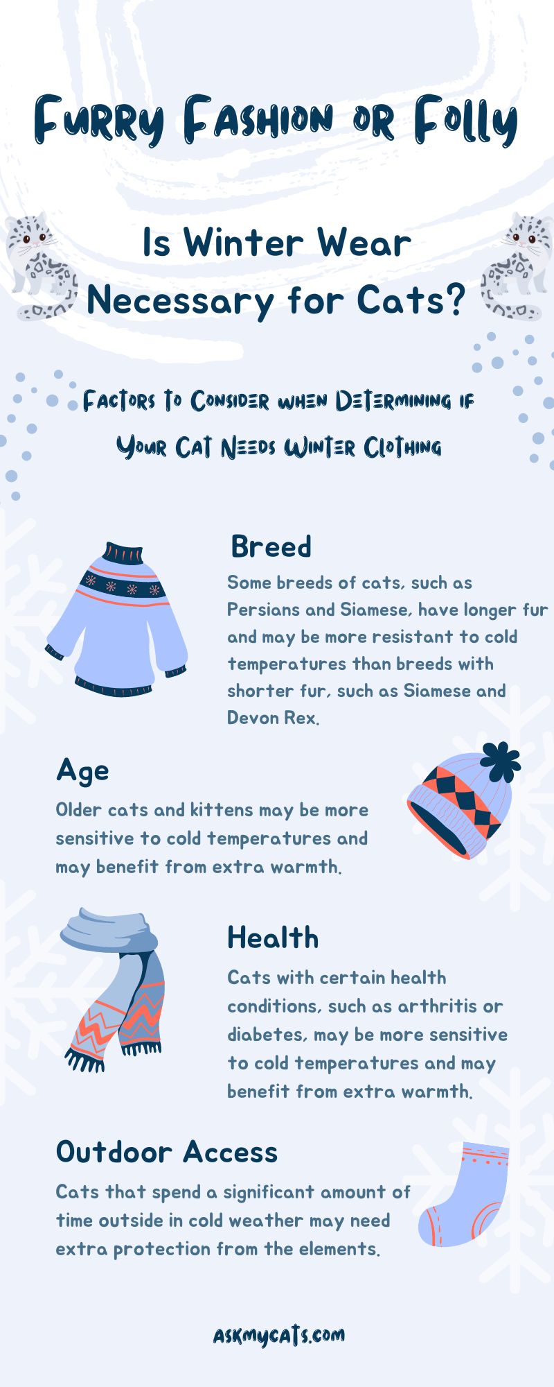 Is Winter Wear Necessary for Cats? (Infographic)