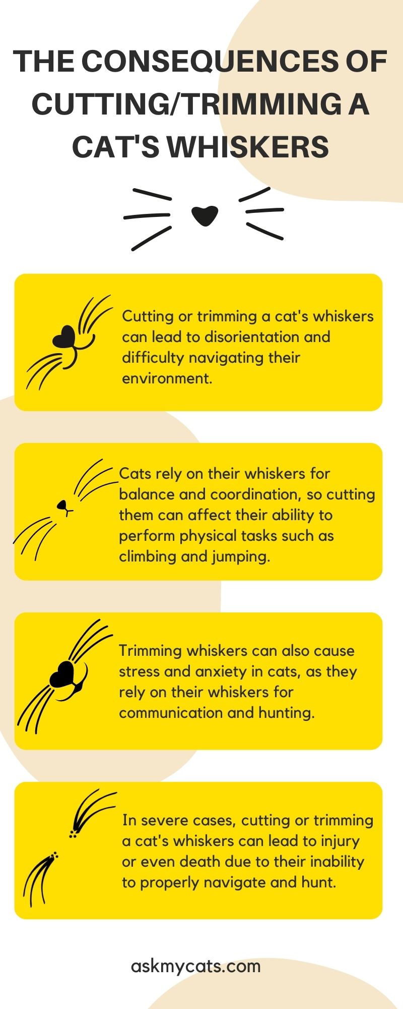 The Consequences of Cutting/Trimming a Cat's Whiskers (Infographic)